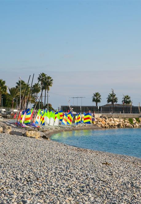 The beach and the sailing club of Cagnes sur Mer Hotel Val Duchesse