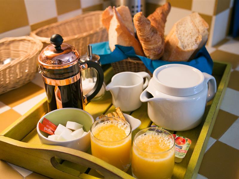 Breakfast served at Hotel Val duchesse in Cagnes sur Mer